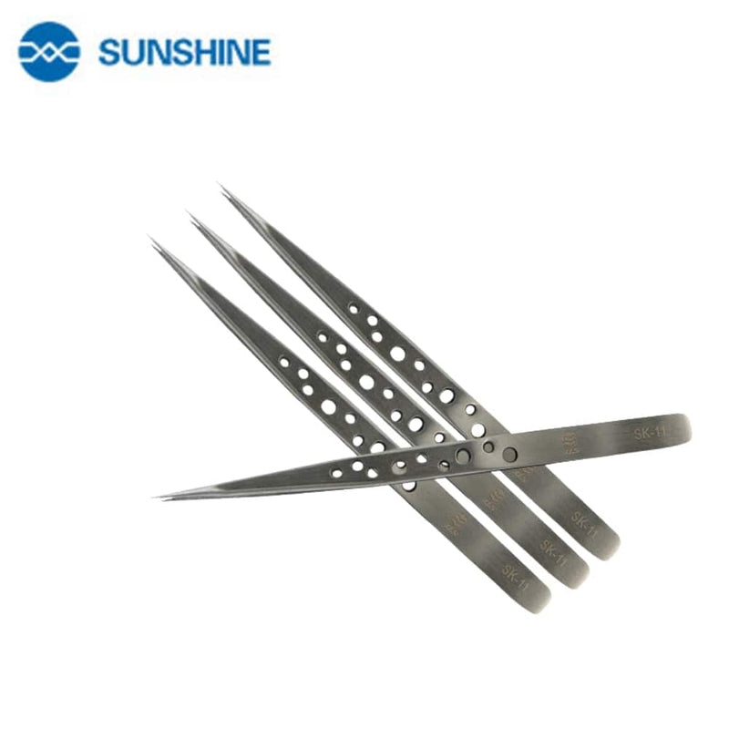 Load image into Gallery viewer, Sunshine SK-11 Stainless Steel Precision Tweezer (Straight Tip) With Heat Dissipation Hole - Polar Tech Australia
