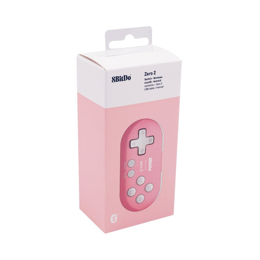 Zero 2 Bluetooth Gamepad for Nintendo Switch/Windows/Android/macOS/Raspberry Pi - Pink (80EK) - Game Gear Hub