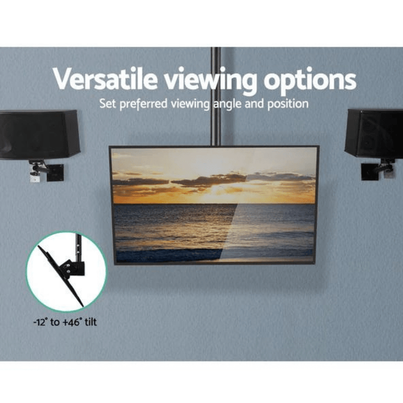 Load image into Gallery viewer, [32&quot;- 55&quot;] Universal Adjustable Monitor TV Ceiling Mount Bracket Hanger - Polar Tech Australia
