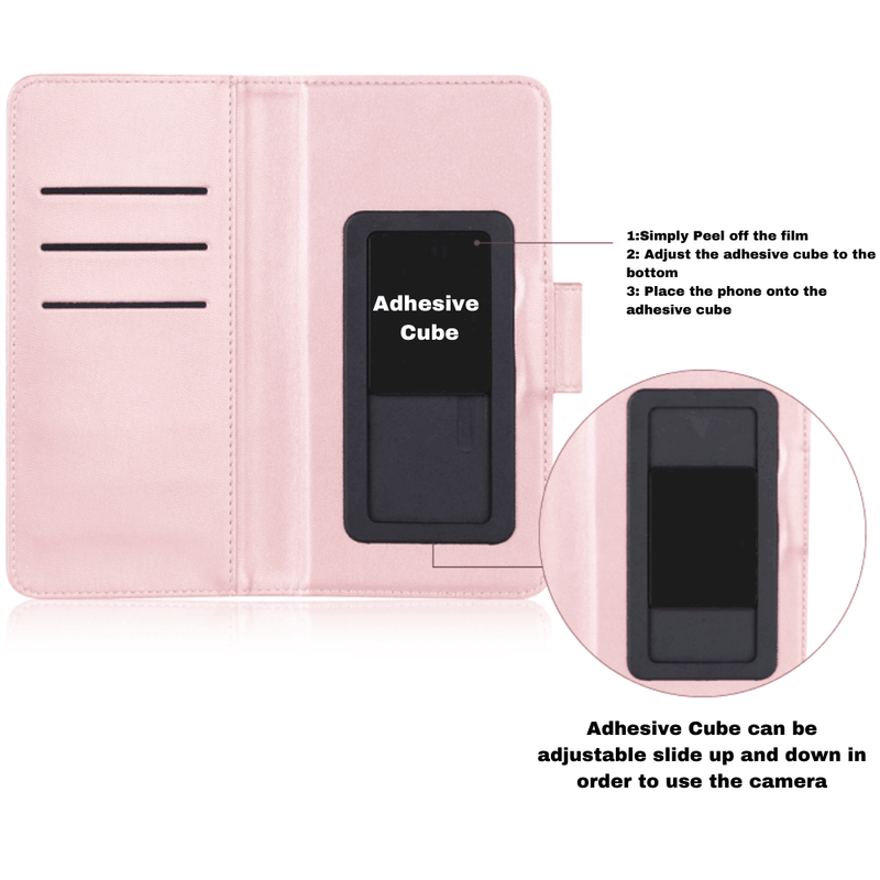 Cargue la imagen en el visor de la galería, Universal Hanman Adjustable Mobile Phone Premium Quality Flip Wallet Leather Case - Polar Tech Australia
