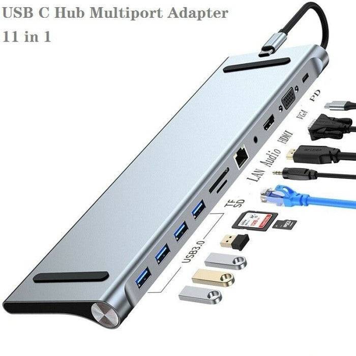 Load image into Gallery viewer, Universal MacBook Laptop USB-C Type-C 11 in 1 Dock Station Extension Hub (BYL-2003) - Polar Tech Australia

