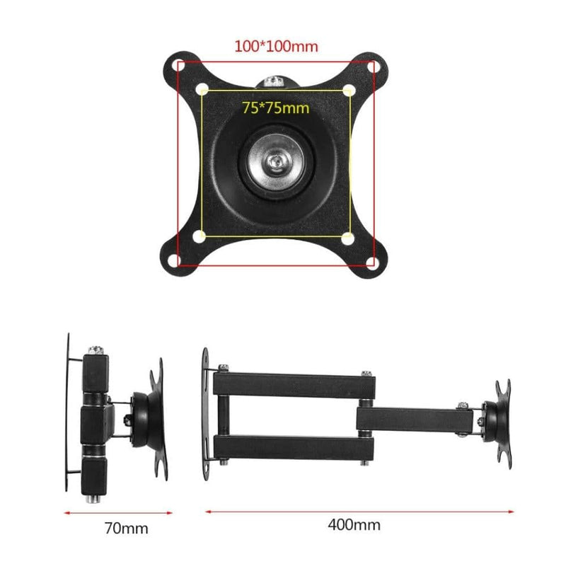 Load image into Gallery viewer, [Fit 10 - 32 inch] Universal Retractable Rotation Adjustable Monitor TV Bracket Wall Mount Hanger - Polar Tech Australia

