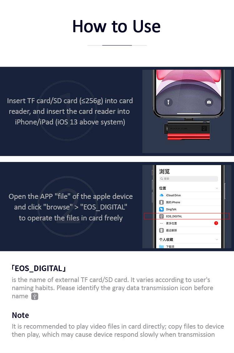 Load image into Gallery viewer, USAMS US-SJ430 Lightning Port Card Reader (SD card+TF card) - Polar Tech Australia
