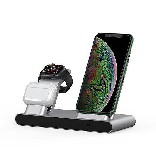 Load image into Gallery viewer, WIWU Aluminum Alloy Power Air 3 in 1 Fast Wireless Charging Station (MF500) - Polar Tech Australia
