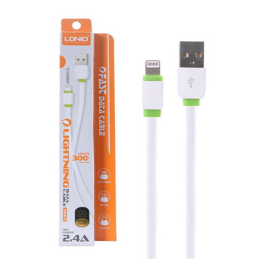 [XS-073][30CM] LDNIO Short Lightning/Micro/Type-C Fast Charging Cable - Polar Tech Australia